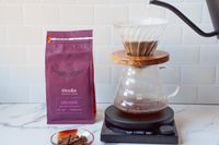 Intelligentsia Coffee on marble countertop 