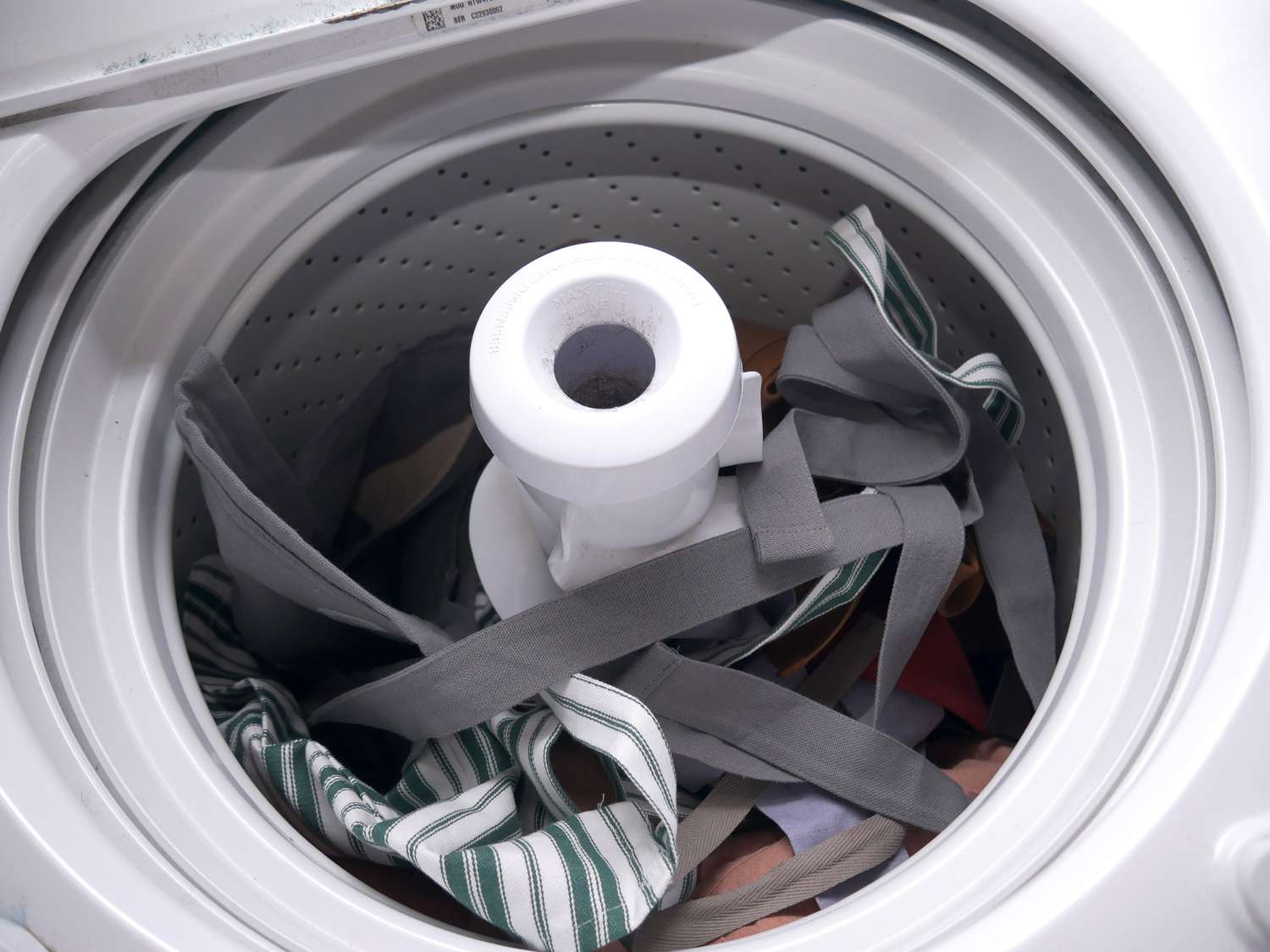 aprons in a washing machine