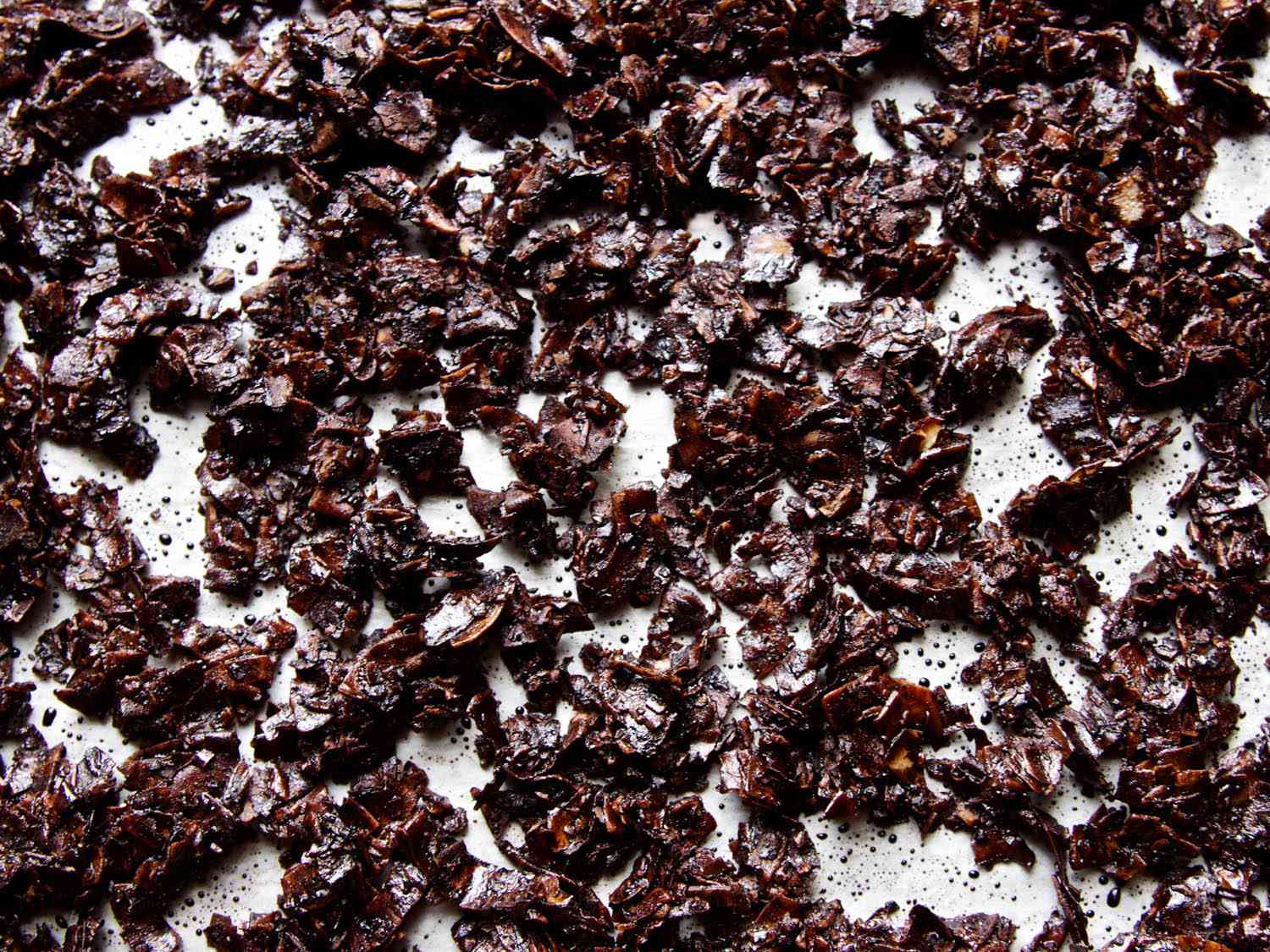  The finished cocoa nuts cooling on a baking sheet.