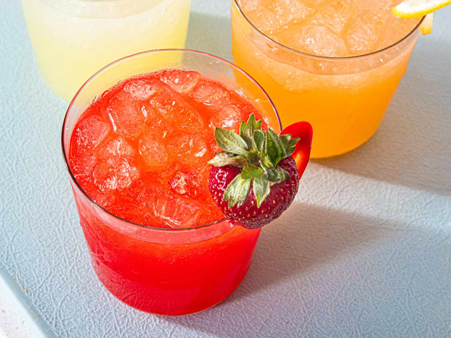 Overhead view of spicy lemonade 