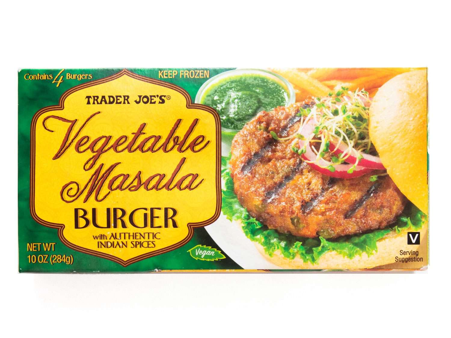 Product photo of Trader Joe's Vegetable Masala Burger.