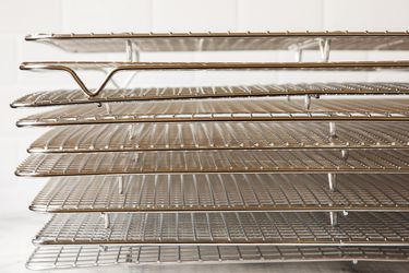 A stack of wire cooling racks 