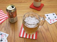 a glass with bero noon wheat