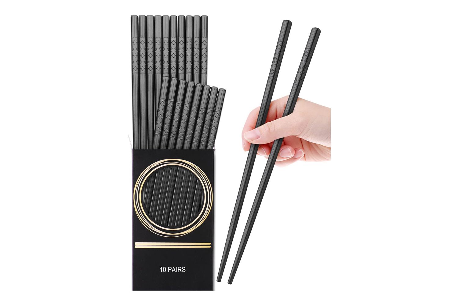 Amazon GLAMFIELDS 10 Pairs Fiberglass Chopsticks