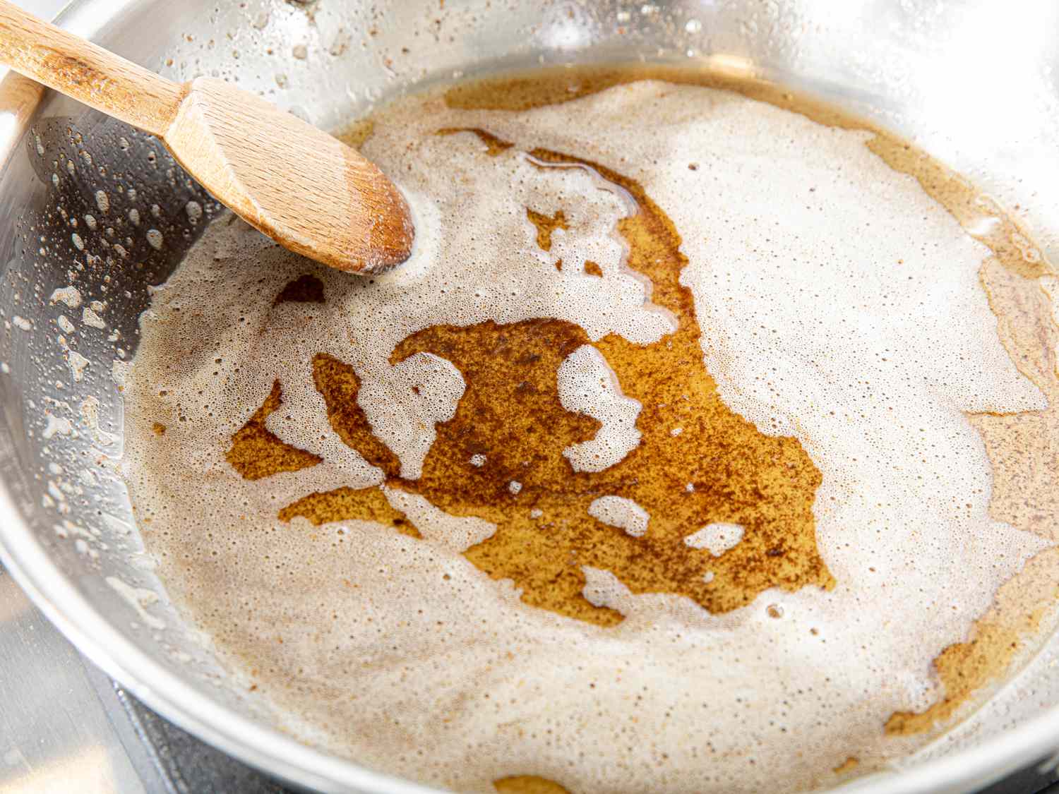 Side view of brown butter