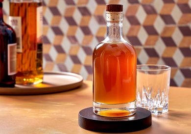 DIY ginger liqueur in a bottle