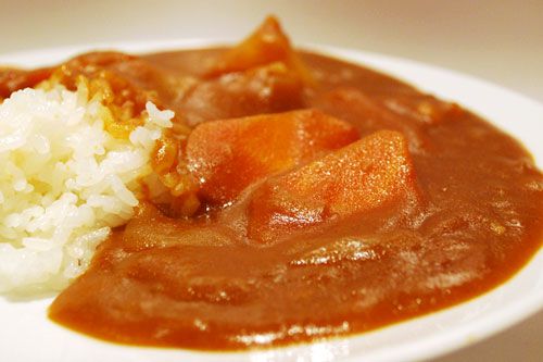 Vermont curry taste test on a plate.