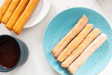 Overhead view of churros 