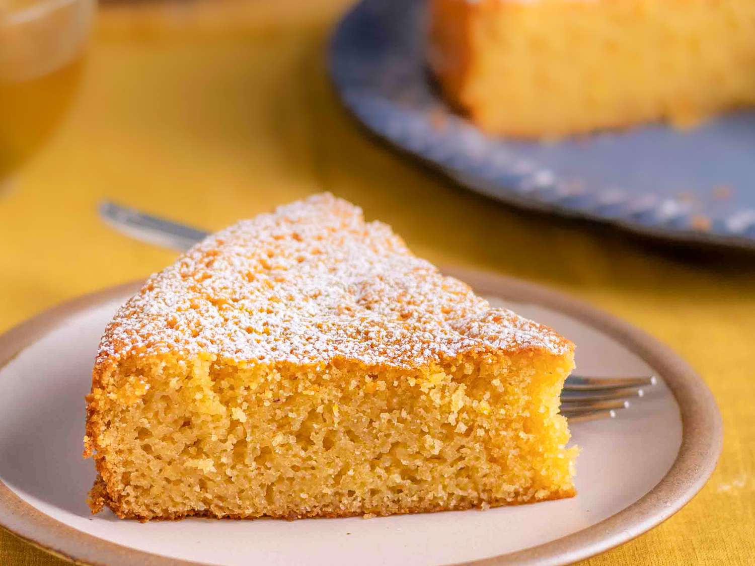 Side view of Lemon Ricotta Cake