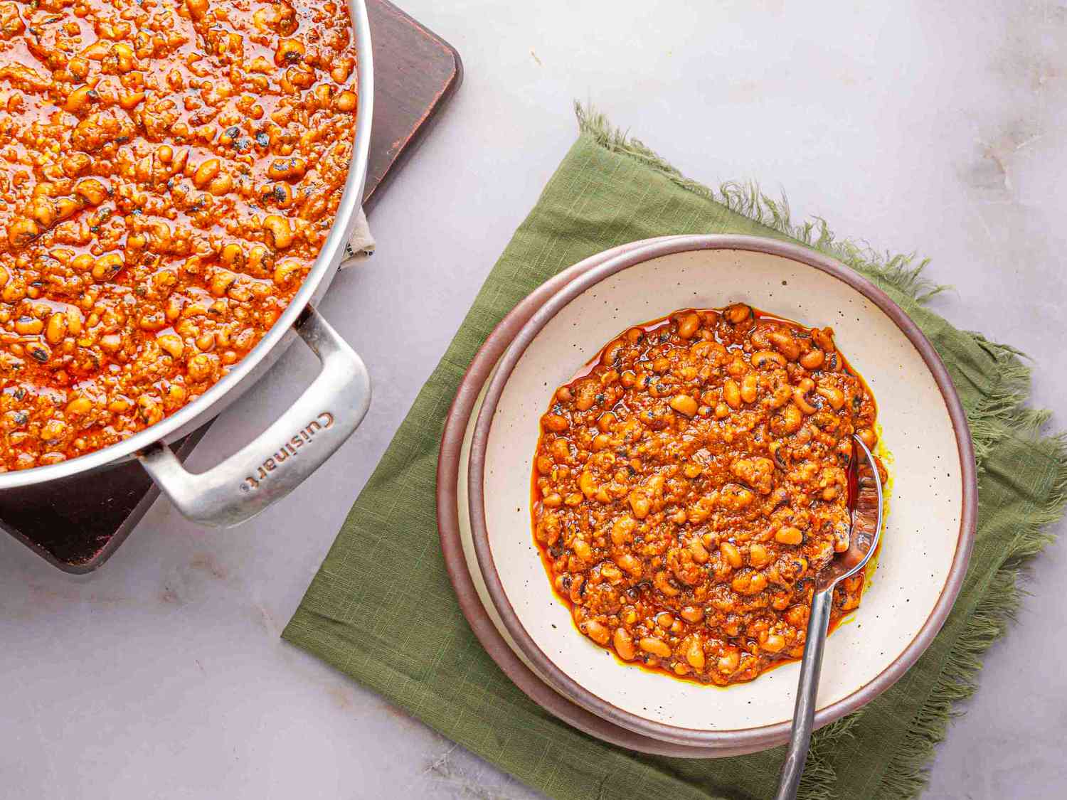 Overhead view of Ewa Riro beans