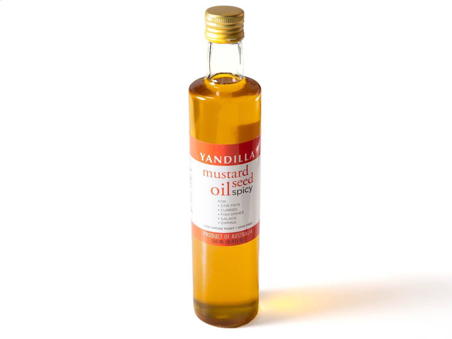 Bottle of Yandilla mustard oil.