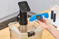 Anova Culinary Precision Cooker Pro with immersion circulator and temperature reading