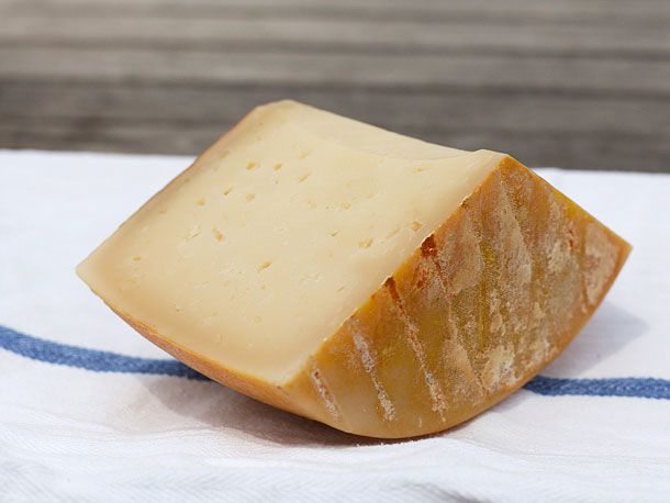 A wedge of Asiago Cheese