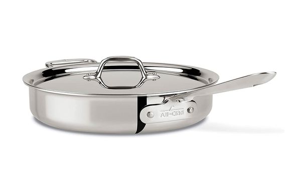 All-Clad D3 Tri-Ply 3-Quart Stainless Steel Saut&eacute; Pan