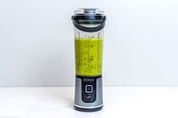 Blended greens in the Ninja Blast Portable Blender