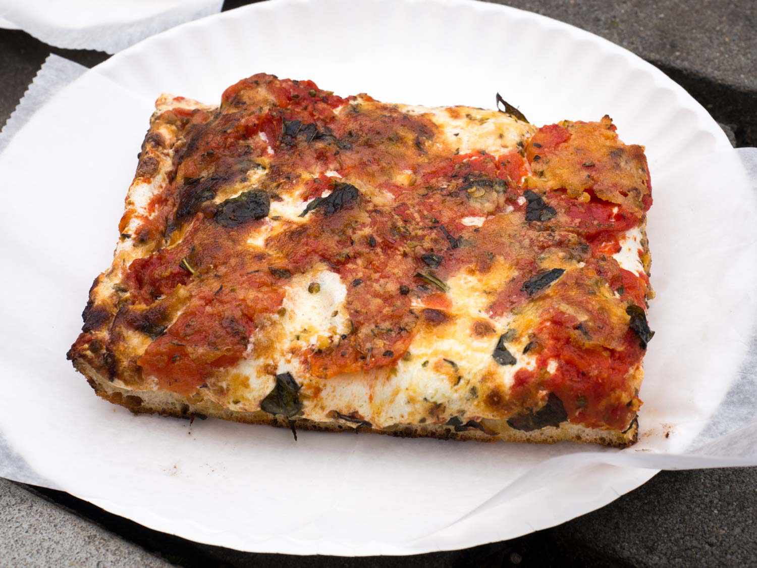 A square slice from Louie's