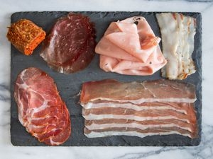 a selection of salumi