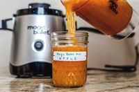 Apple juice from the Magic Bullet juicer