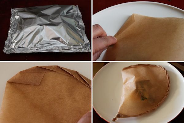 Fold it up tight to keep the moisture in