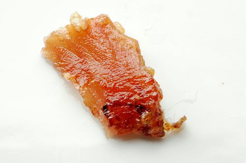 Crisp pork skin cooked at 250 degrees.
