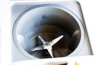 closeup of the blades on the chefwave nut milk maker