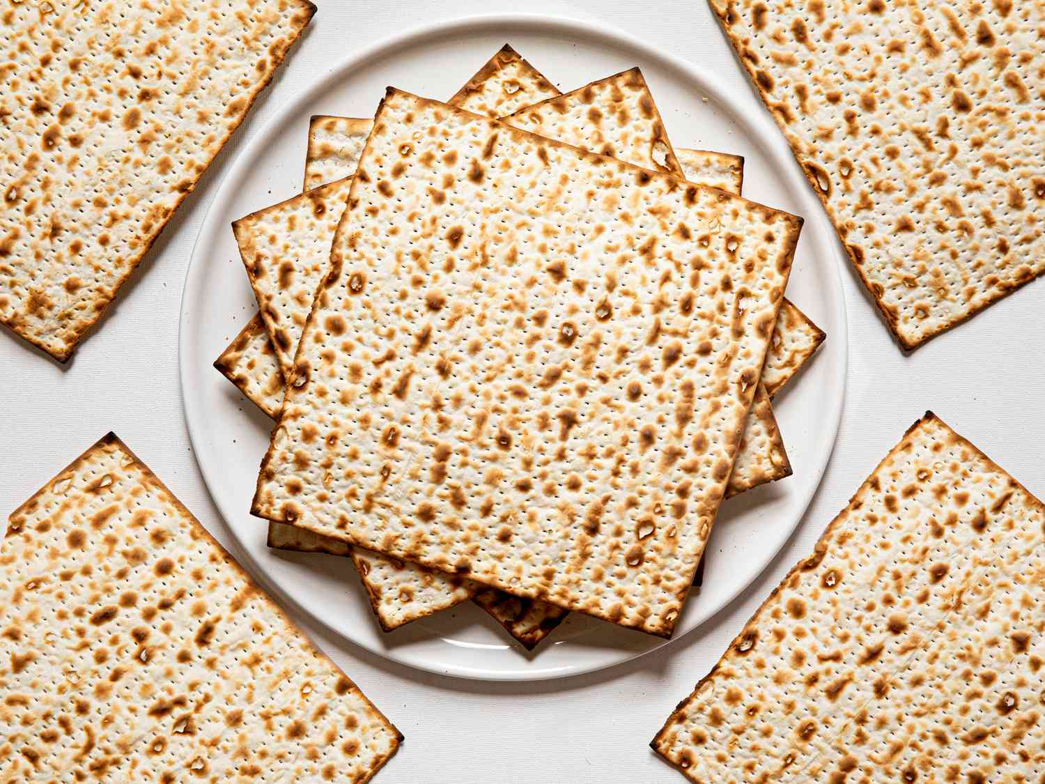 Stacks of matzo.