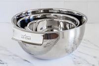 Set of nested stainless steel All-Clad mixing bowls