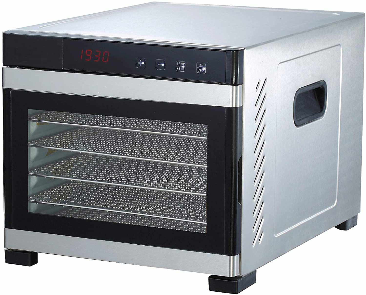  Samson "Silent" 6 Tray All Stainless Steel Dehydrator with Glass Door