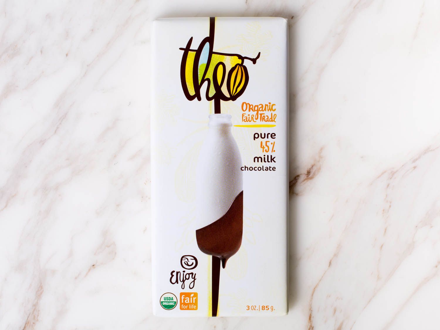 Theo milk chocolate bar