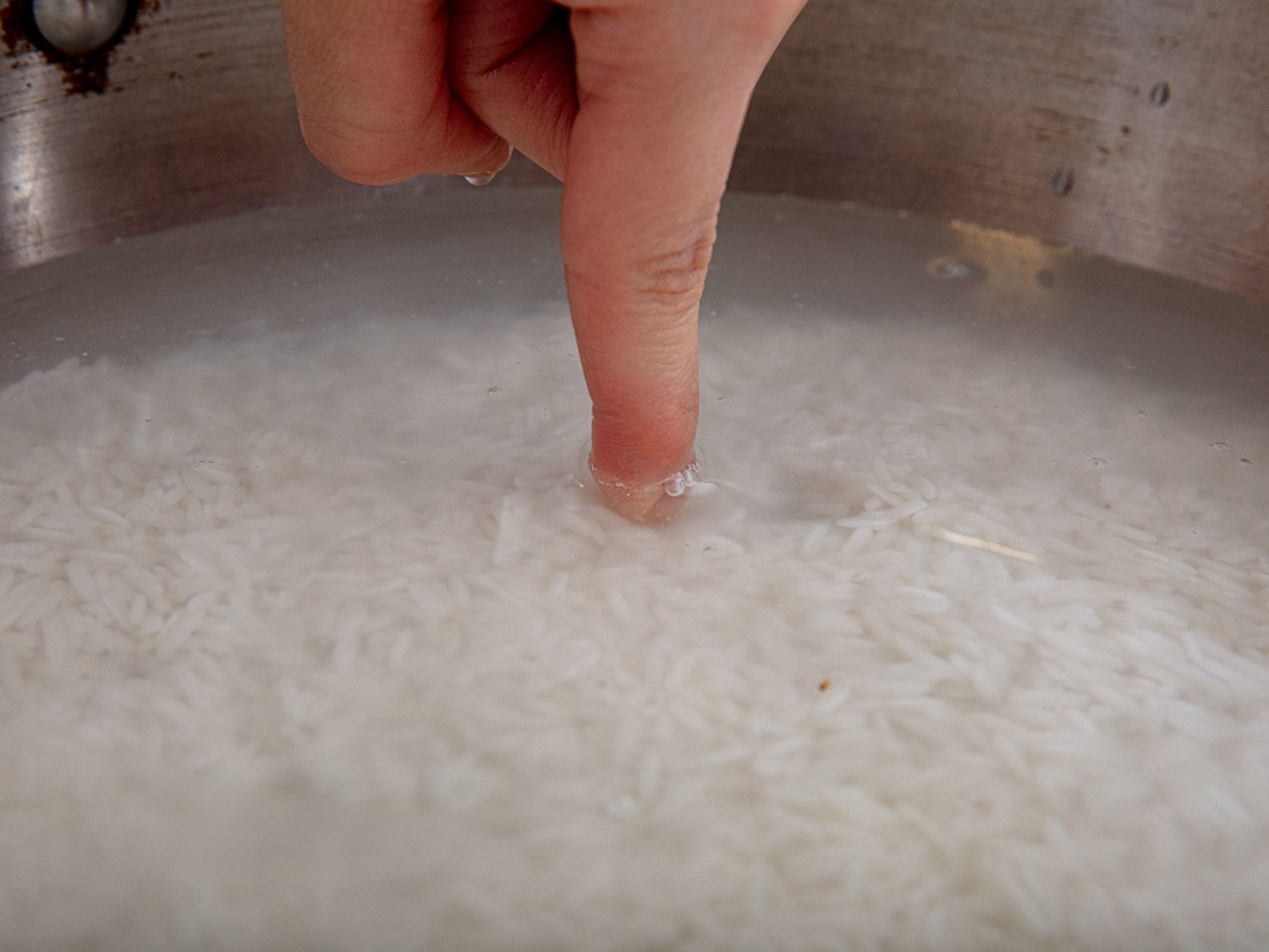 Side view of knuckle rice