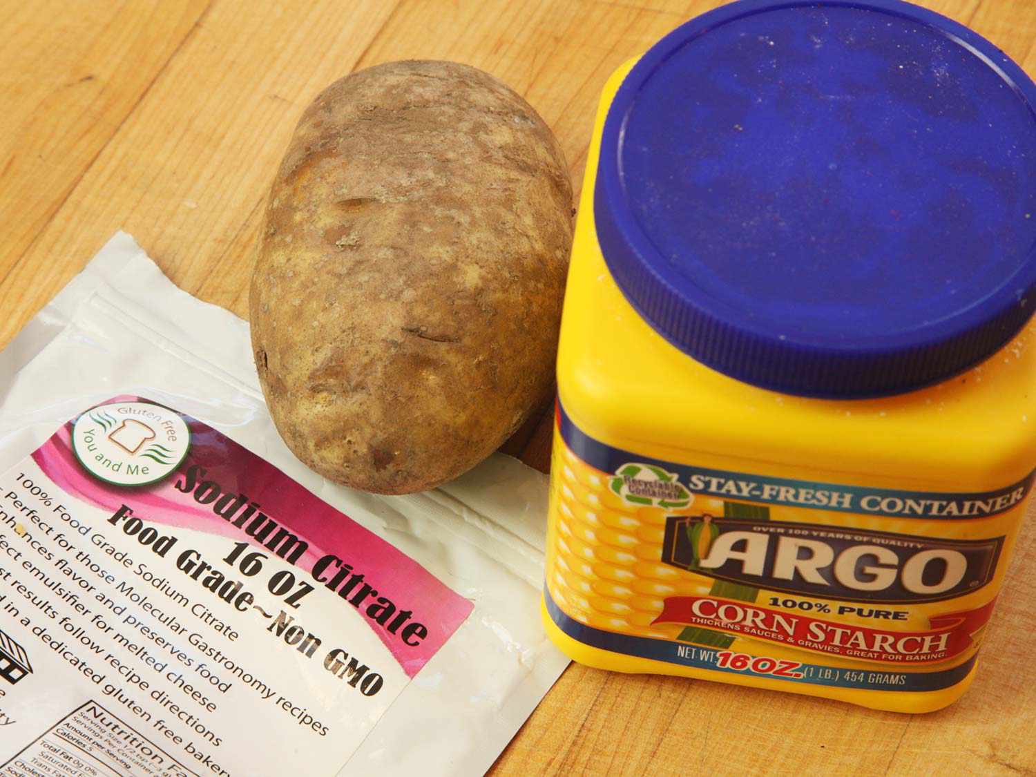 Thickening agents considered for the broccoli soup: sodium citrate, potato, and cornstarch. 