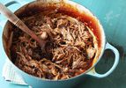 A pot of easy oven-cooked pulled pork. 