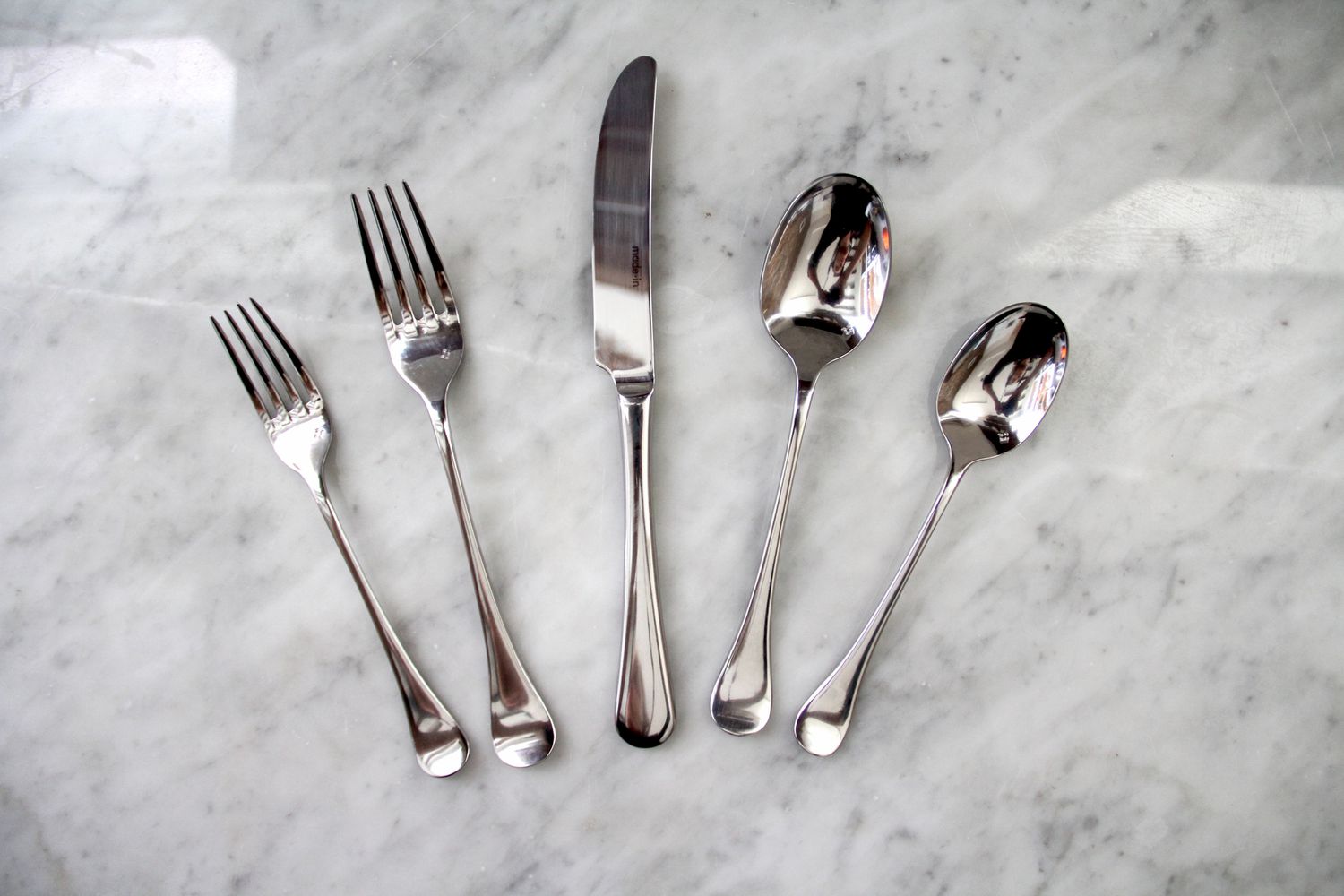 Various pieces from the Made In Flatware set
