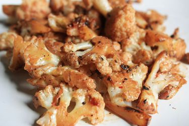 A cauliflower stir-fry with fermented bean curd. 