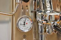 A close-up of the side panel of the Lelit MaraX Espresso Machine PL62X-120