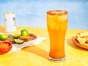 Side view of Michelada 