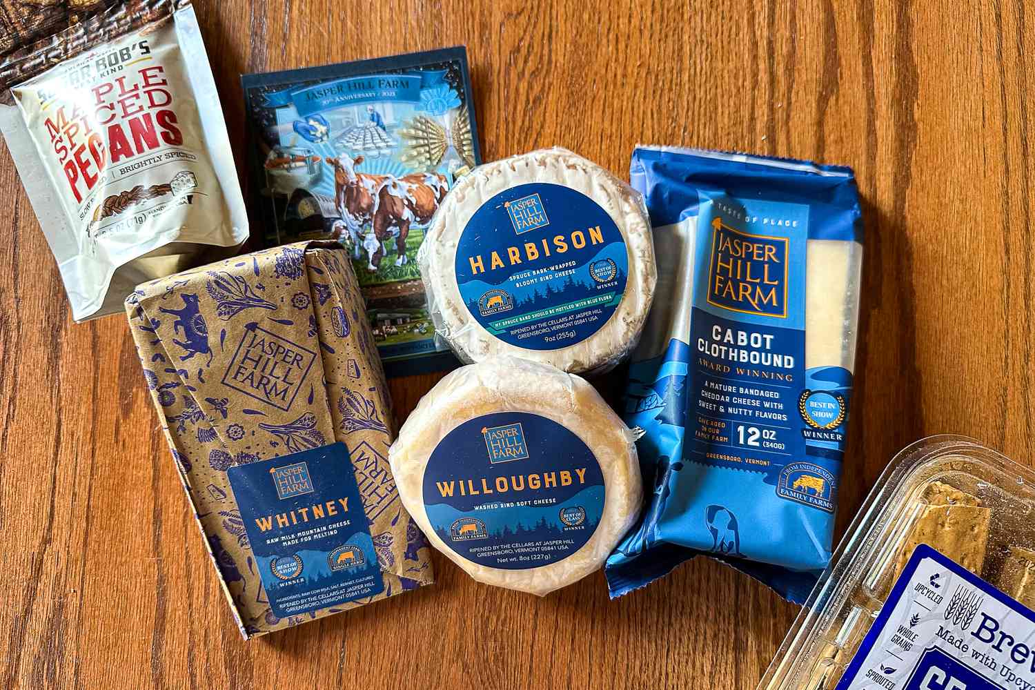 Jasper Hill Farm The Vermonter items on table