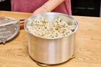 Popcorn made in the Wabash Valley Farms Original Whirley-Pop Popcorn Popper