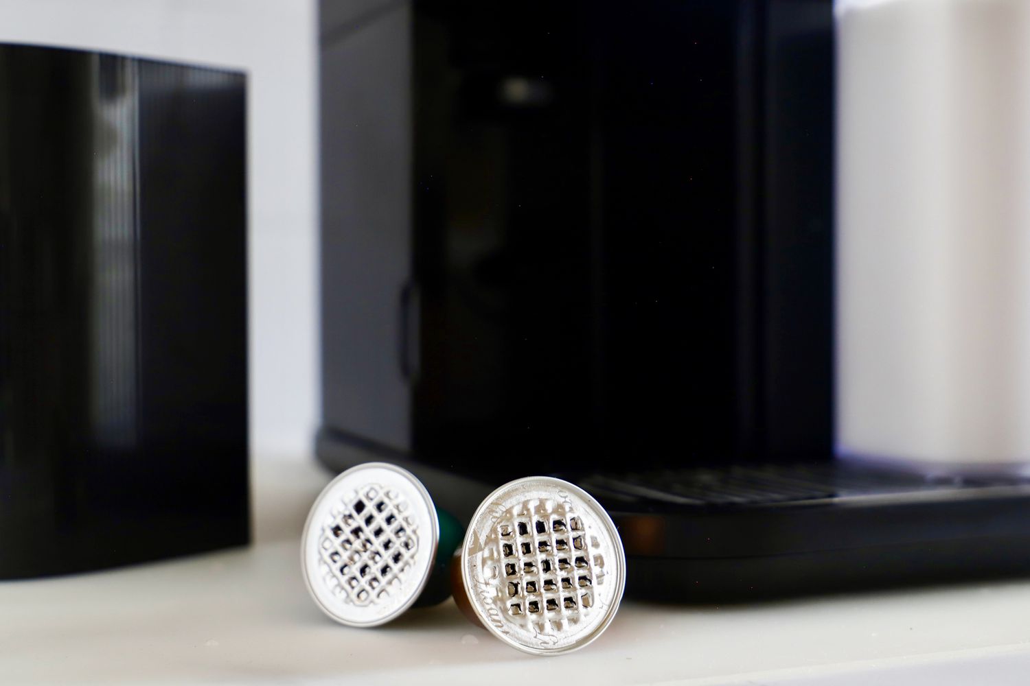 A close up of the attachments for the Nespresso Gran Lattissima Original Espresso Machine by De’Longhi