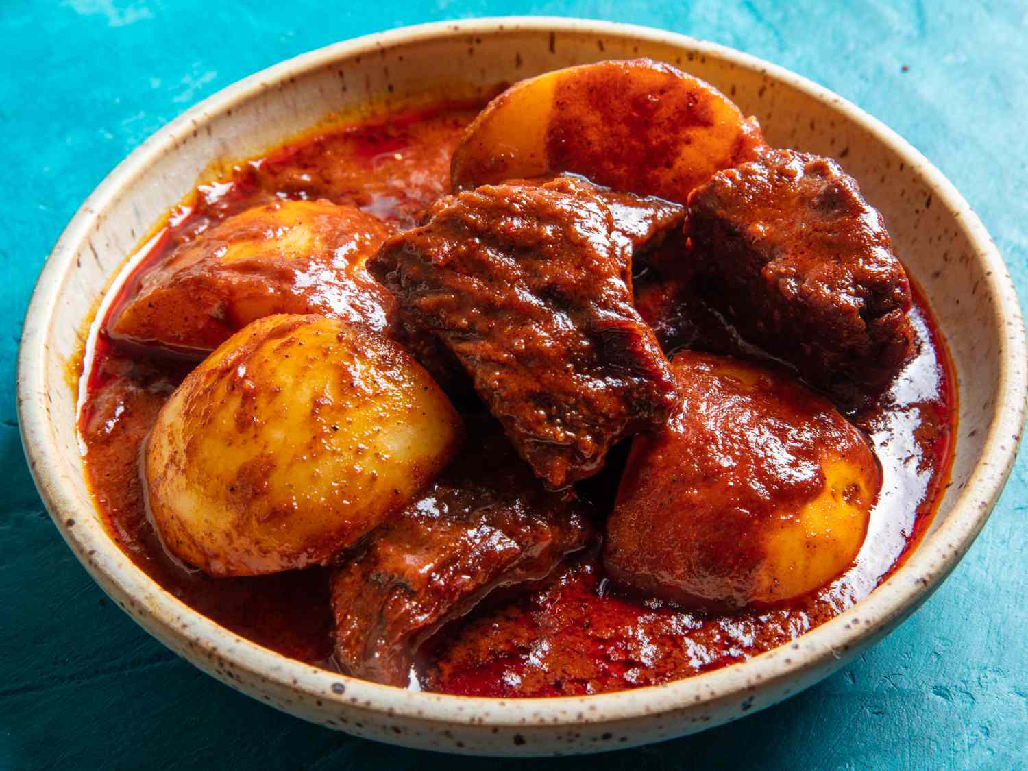 Massaman curry with beef and potatoes