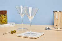 Williams Sonoma Reserve Martini Glasses sitting on table