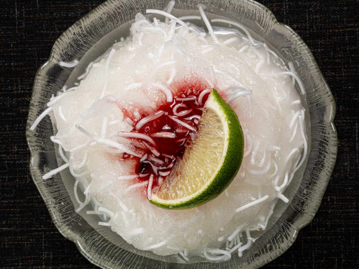 Overhead view of faloodeh