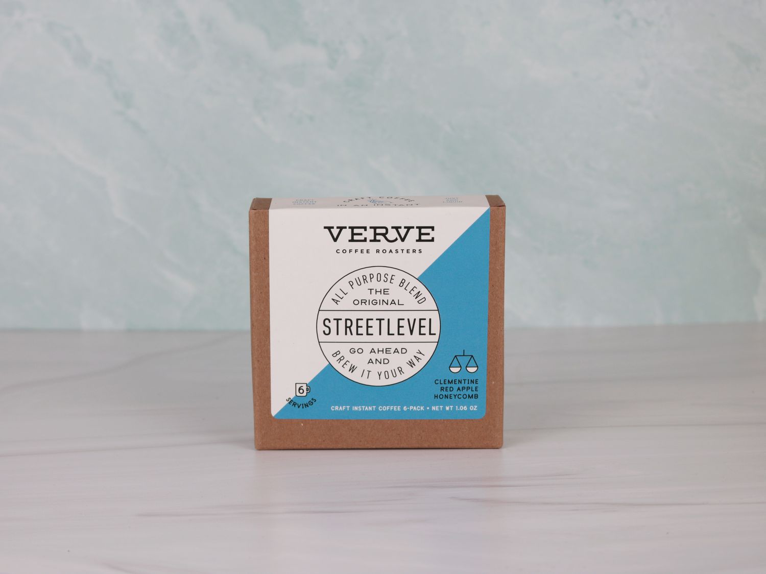 a package of Verve Street Level instant coffee