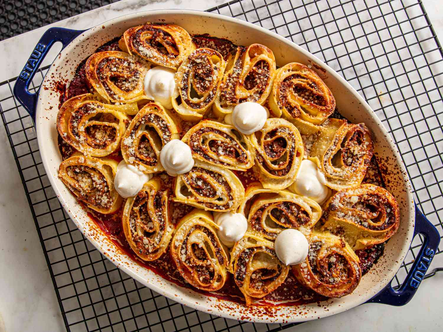 Overhead view of finished Rosette al Forno 