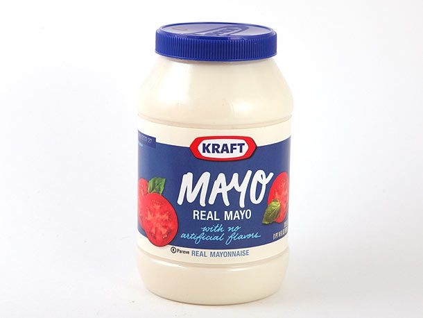 Jar of Kraft brand mayonnaise.