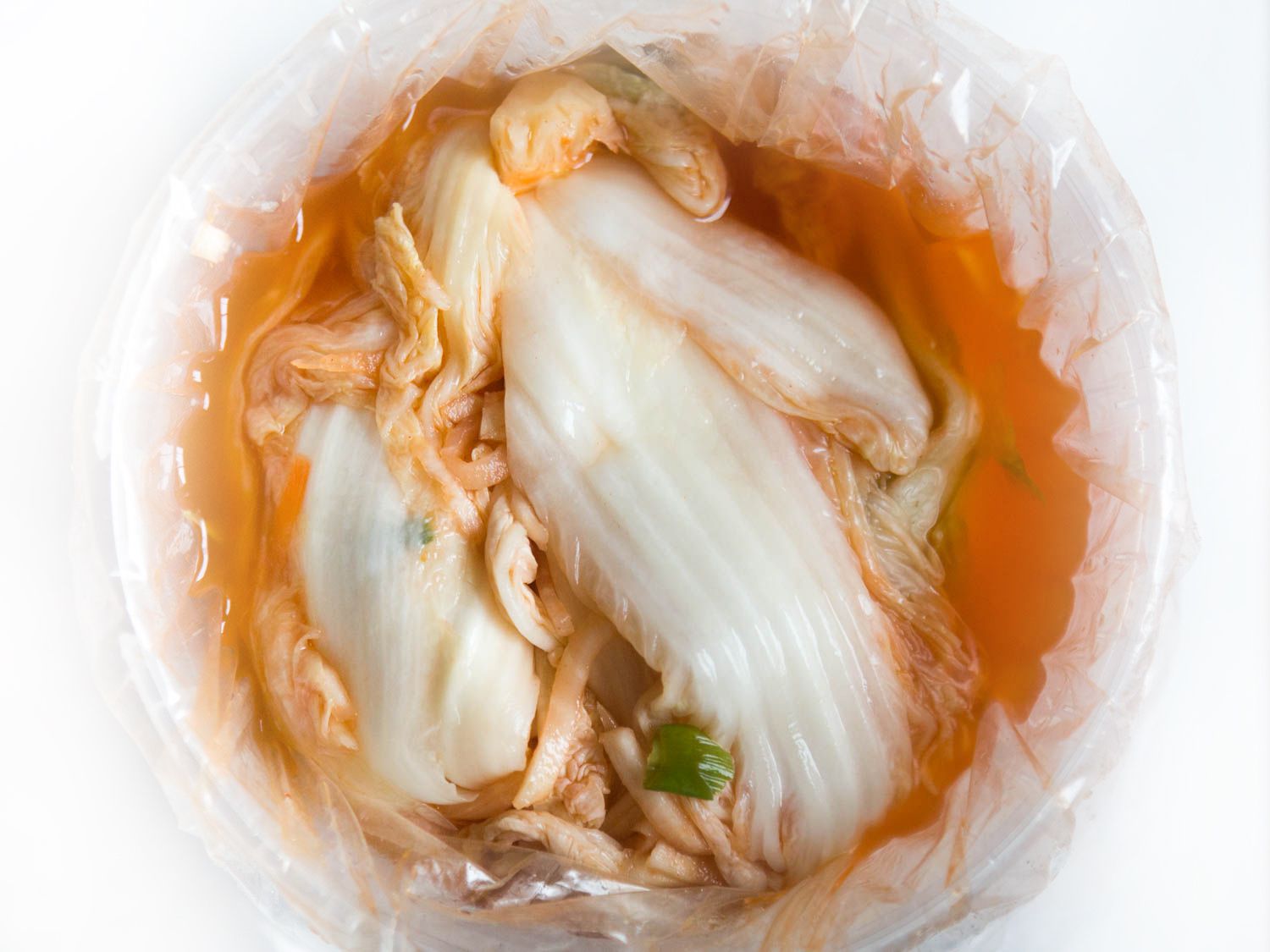 White kimchi made without gochugaru.