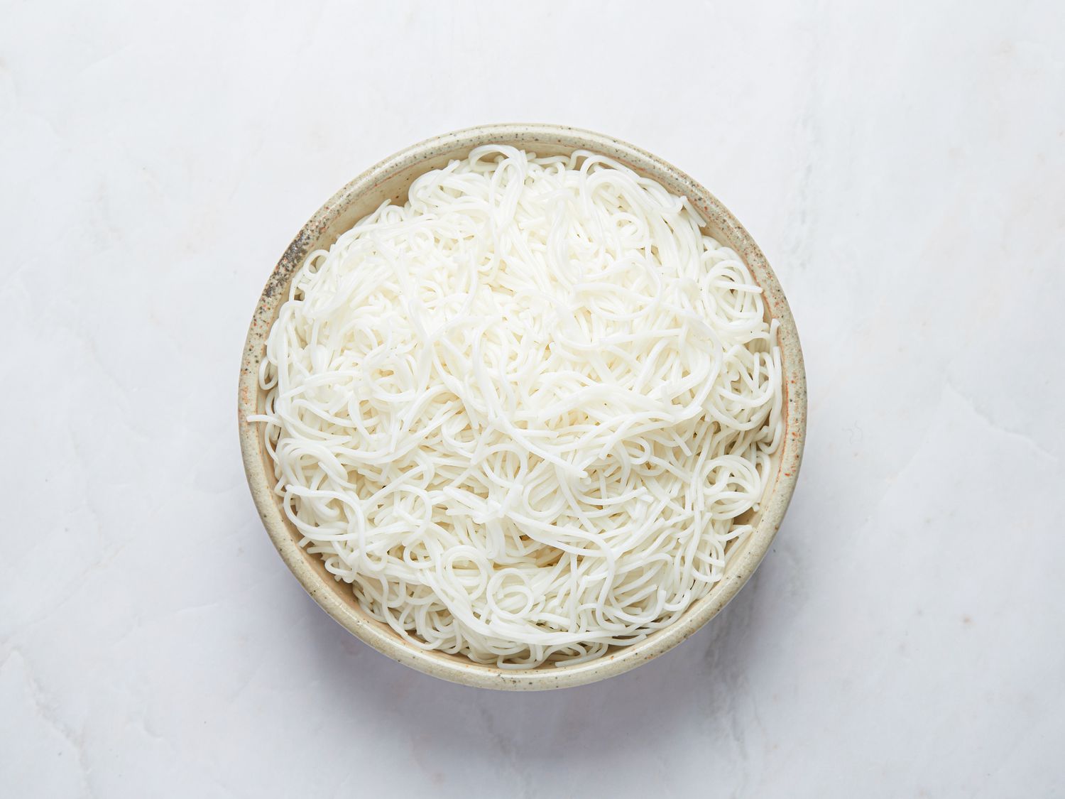 Overhead view of noodles