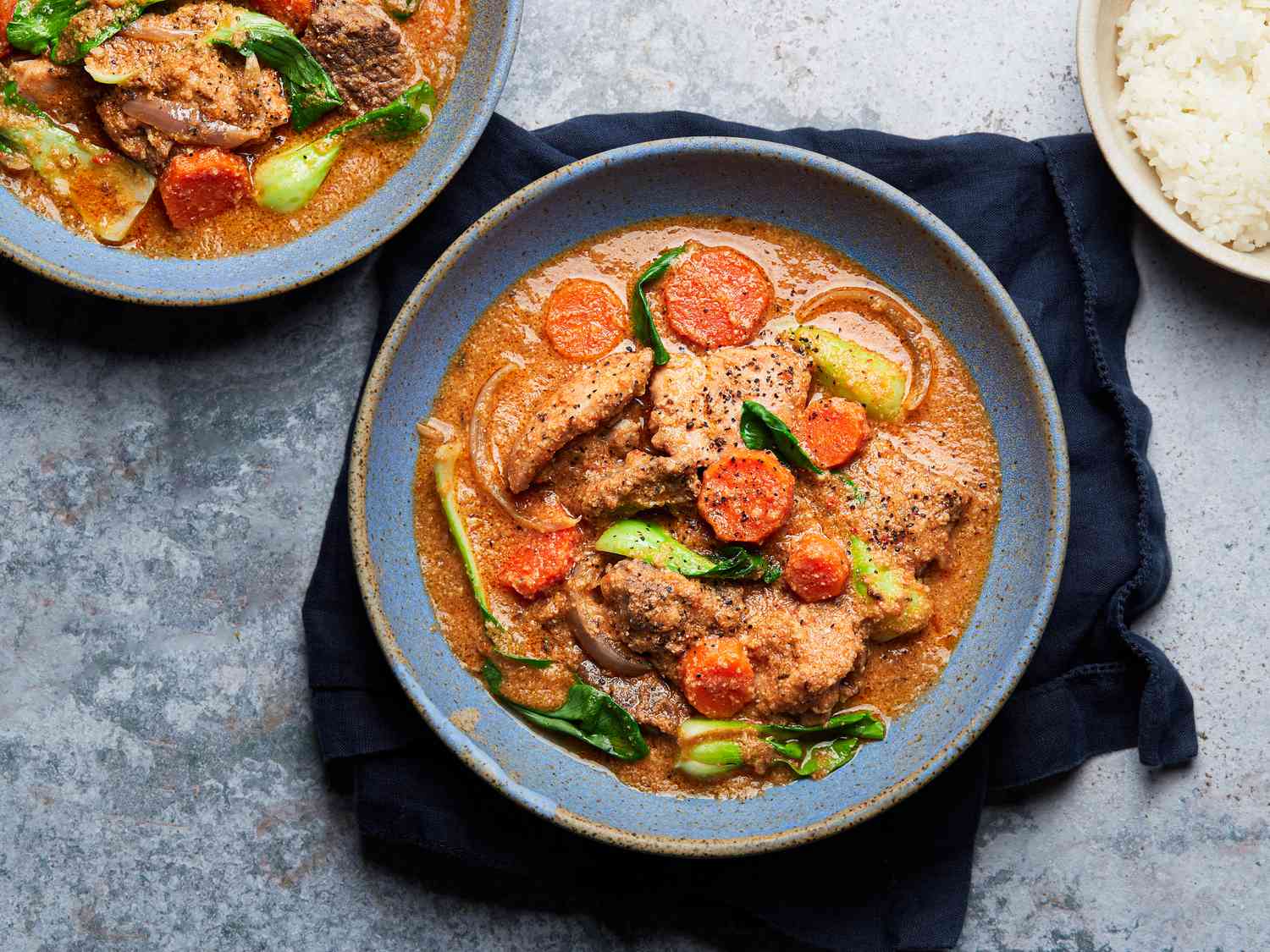 Overhead of nigerian peanut stew