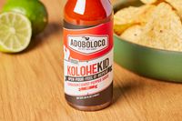 Close up of Adoboloco Island Wings Pineapple Cayenne Pepper Sauce