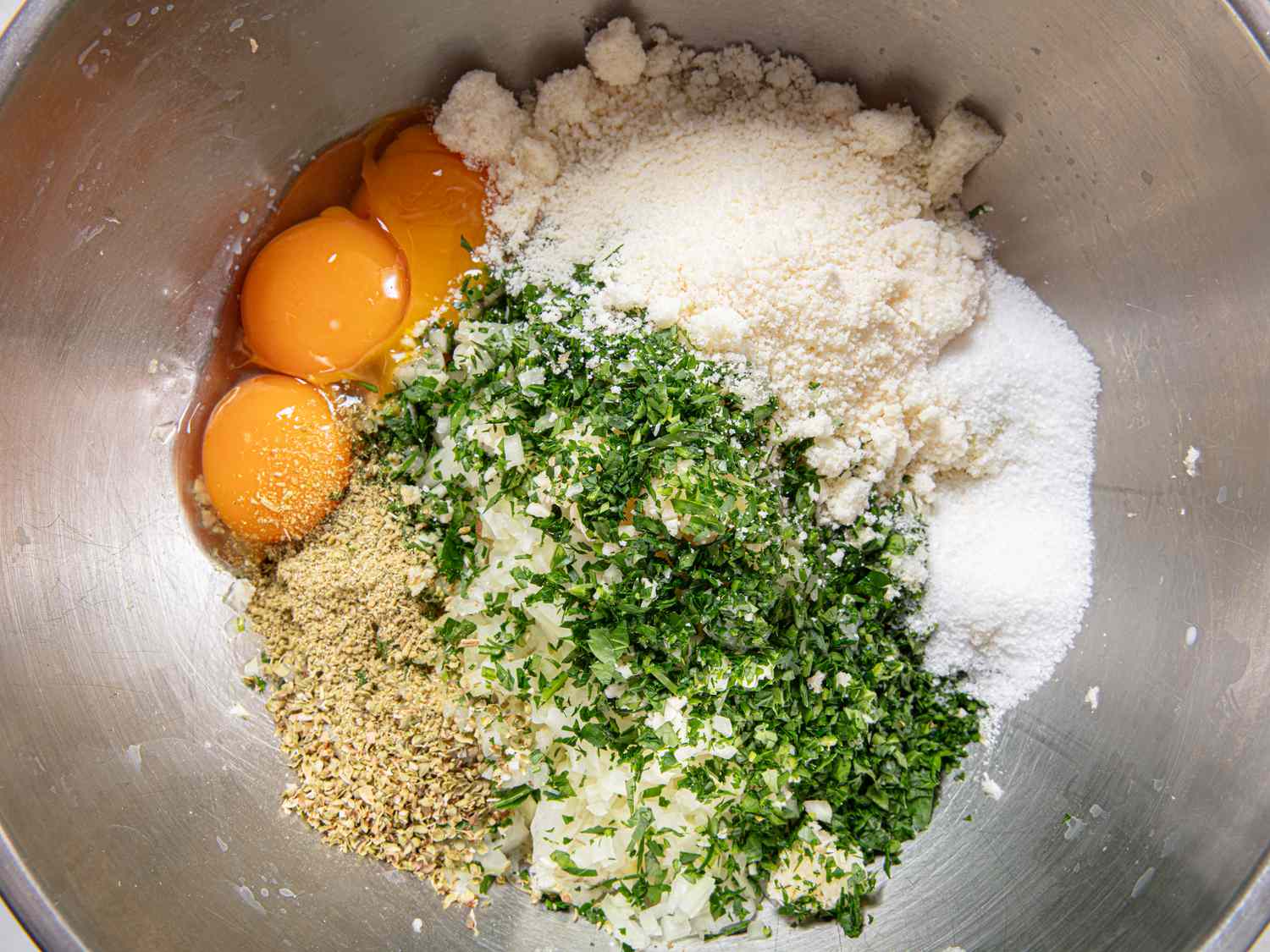 Overhead view of ingredients